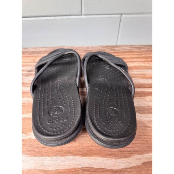 Black Crocs Womens Slip-On Sandals W10 Lightweight & Comfortable - Picture 3 of 10